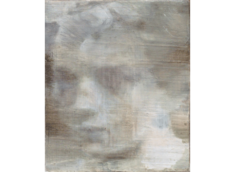 Junge mit Locken, Grisaille